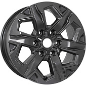 K&K Тейт 7.5x17/6x139.7 D106.1 ET25 Насыщенный темно-серый полностью полированный